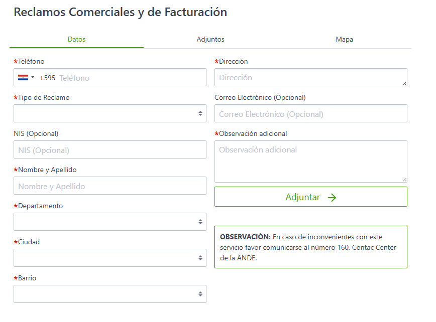 Reclamos Comerciales y de Facturación